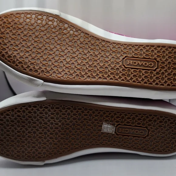 NWT Coach Monogram Barrett Signature C Sneakers A4508 Size 10 in Berry Multi - Picture 3 of 14